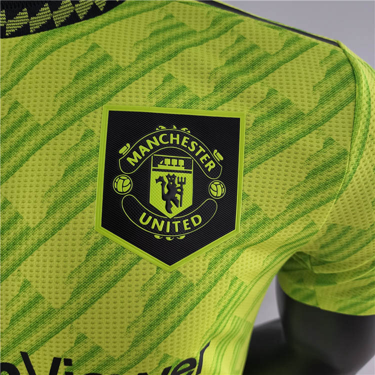 Premium Quality Man Utd Manchester United 2223 Third Kit Green Soccer