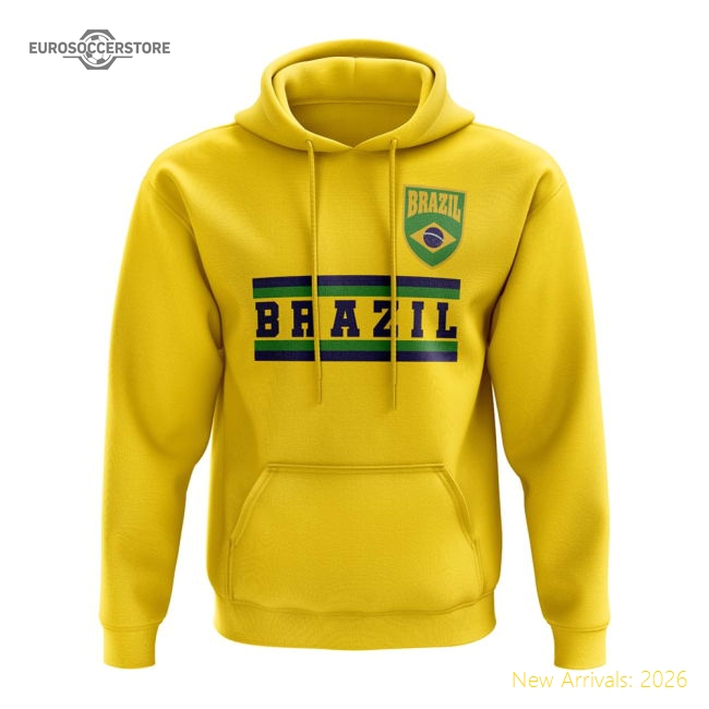 Brazil Vibrant Yellow Core National Teams Football Country Hoody