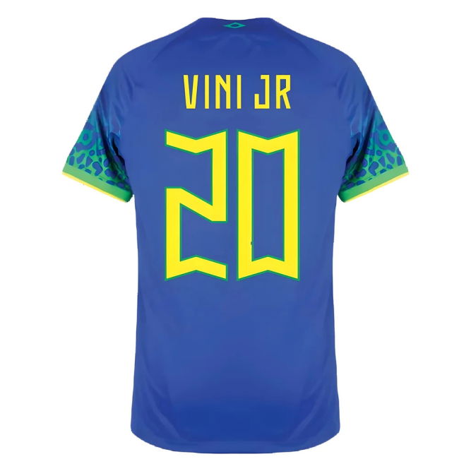 Official 2022-2023 Brazil Away Shirt (Vini Jr 20) Kit Quality
