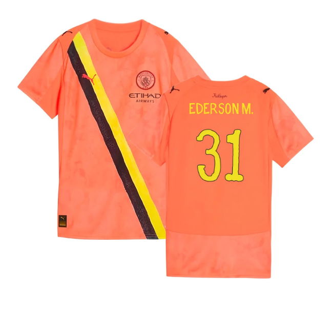 2025-2026 Manchester City CWC Goalkeeper Shirt (Neon Sun) - Womens (Ederson M. 31)