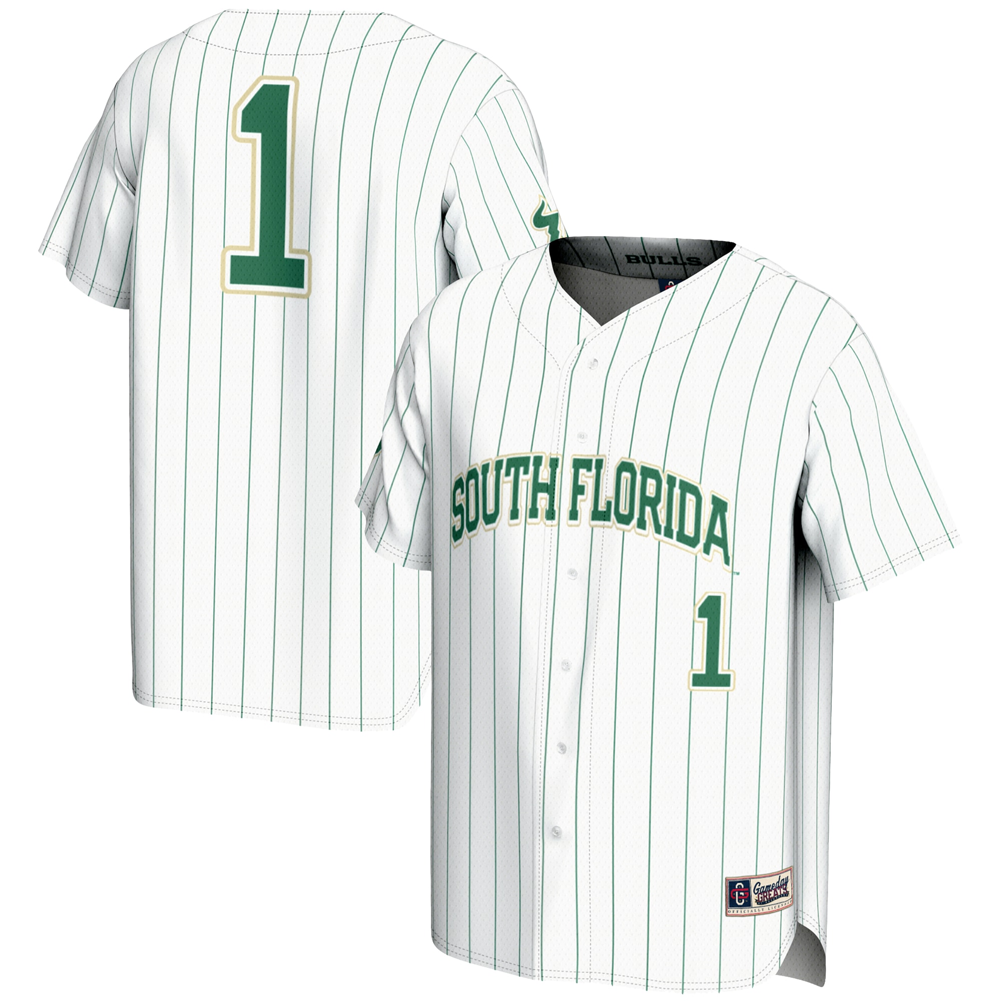 [NJP] Women's South Florida Bulls GameDay Greats Lightweight Baseball Fashion Jersey - White