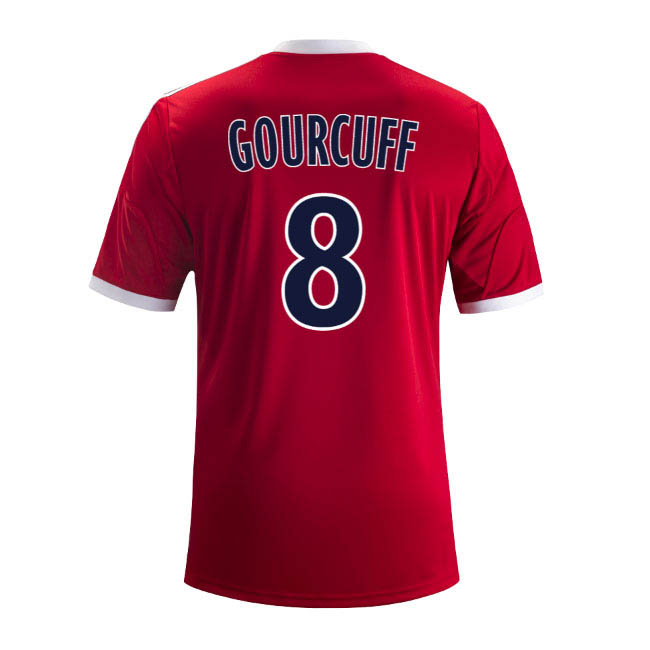 13-14 Olympique Lyonnais 8 Gourcuff Away Red Jersey Shirt - Official