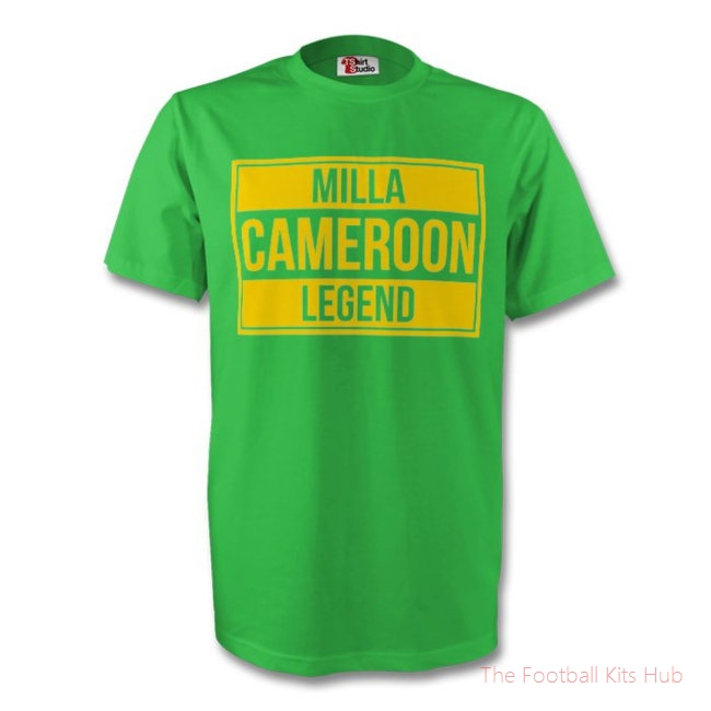 Roger Milla Cameroon Legend Tee (green) - Kids