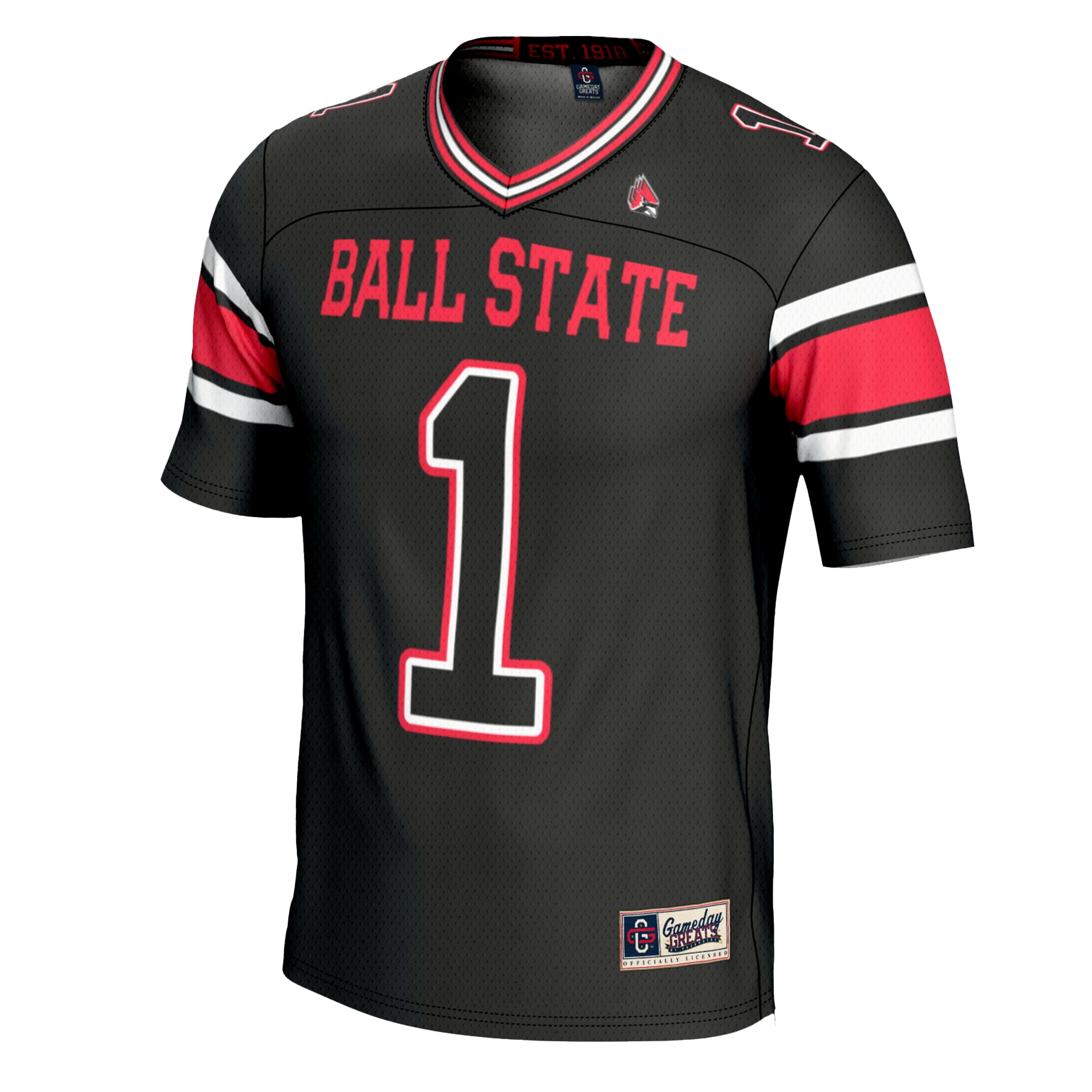 #1 Ball State Cardinals GameDay Greats 26/27 Football Jersey - Black