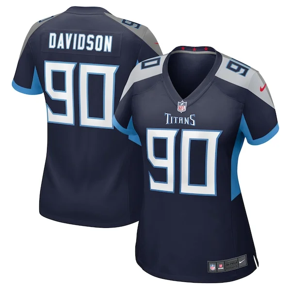 None Marlon Davidson Game Jersey - Navy | NFL Player Jersey | NFL Foot