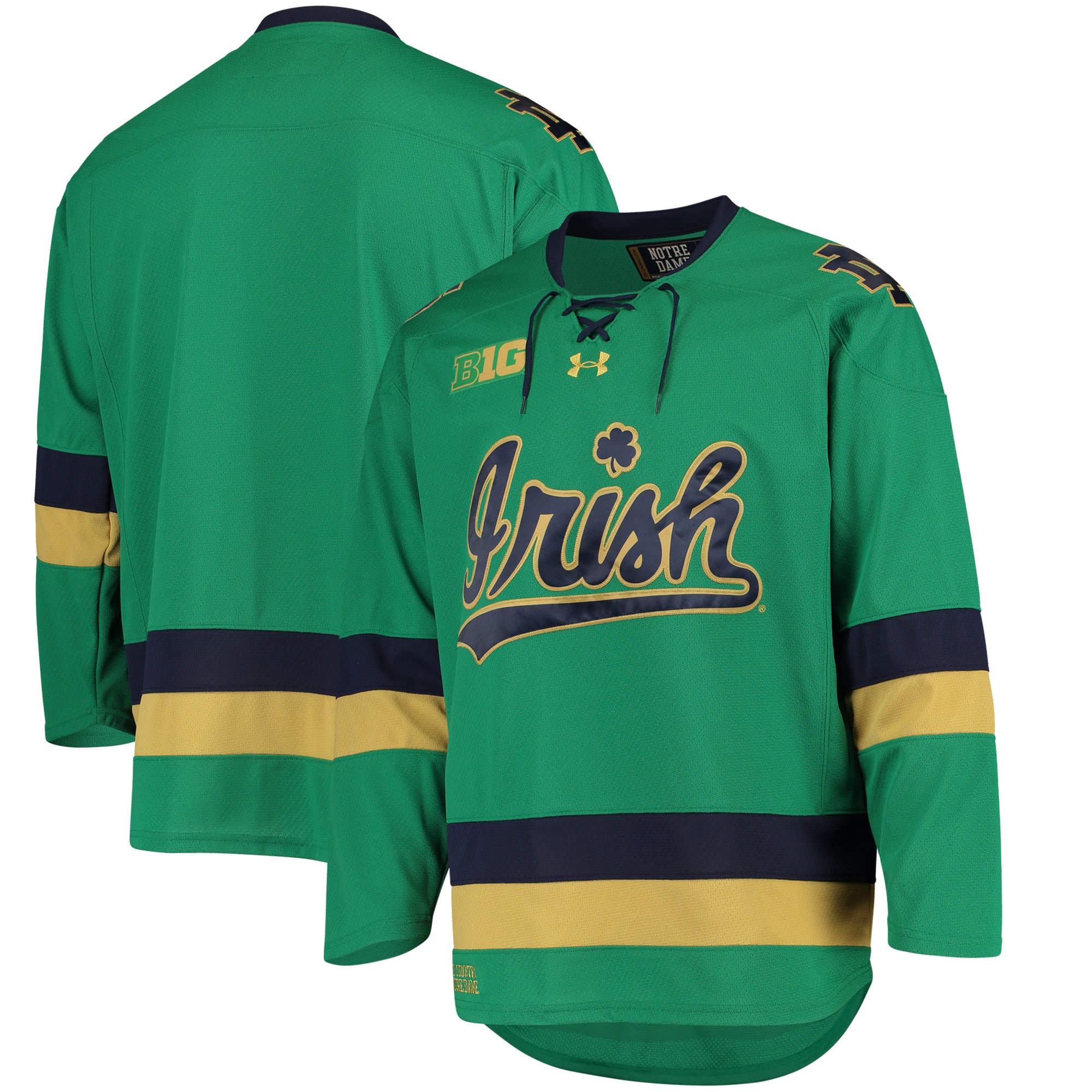 [NJP] Women's Notre Dame Fighting Irish Replica Hockey Jersey - Green