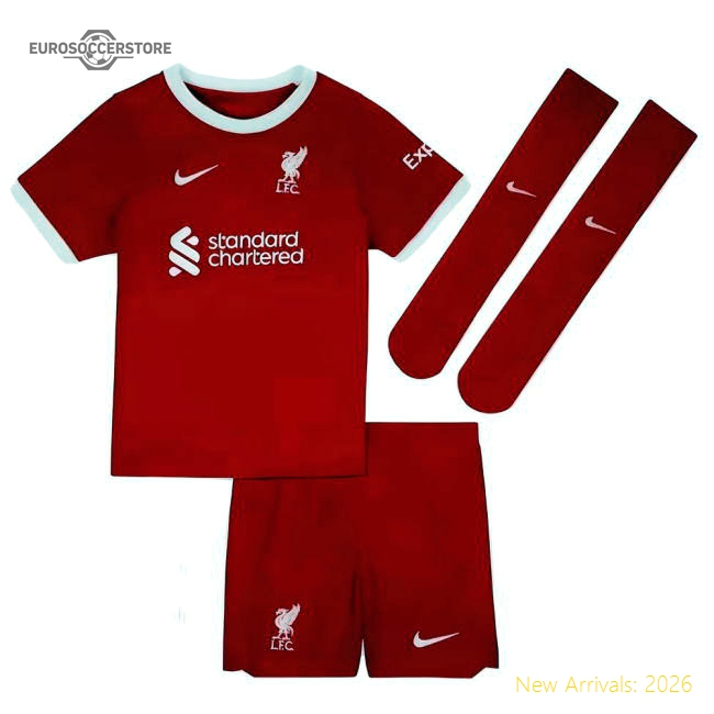 Official 2023-2024 Liverpool Home Little Boys Mini Kit - Premium