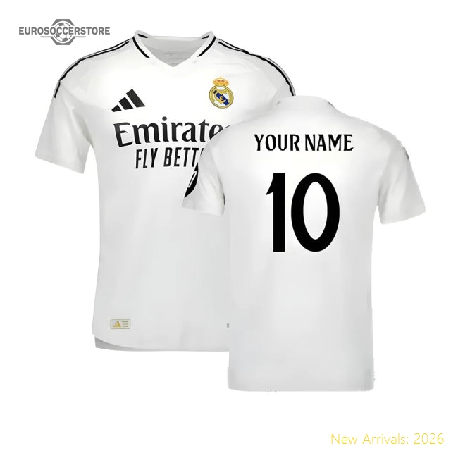 Popular 2024-2025 Real Madrid Authentic Home Shirt (Your Name)