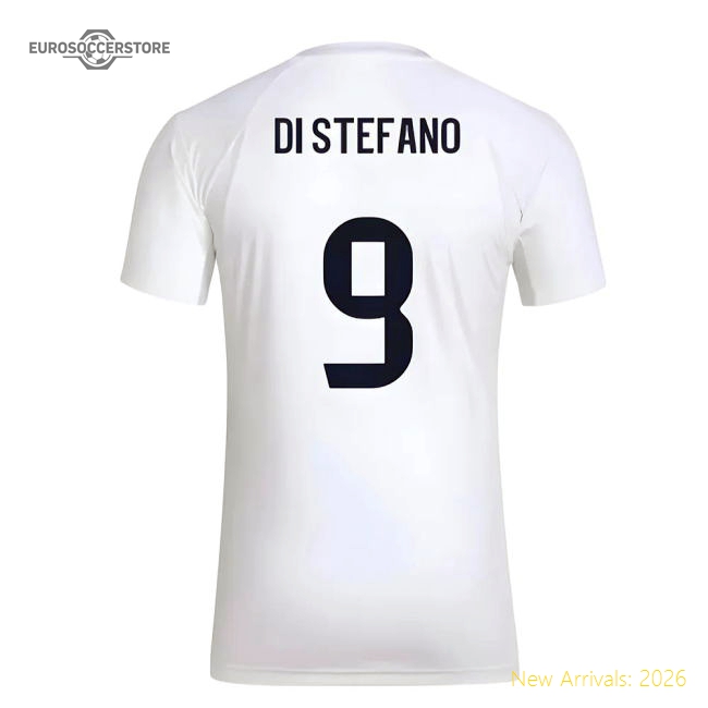 2025-2026 Real Madrid Seasonal Graphic Tee (White) (Di Stefano 9)