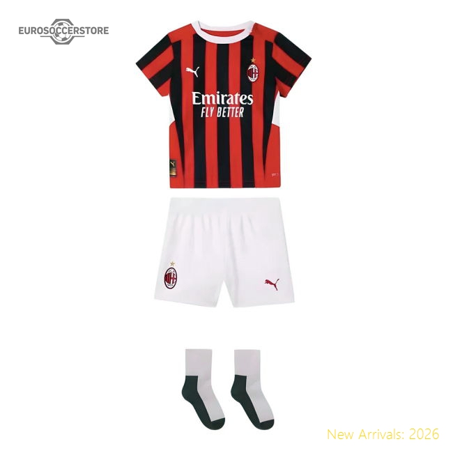 Official Supporter 2024-2025 Ac Milan Home Baby Kit