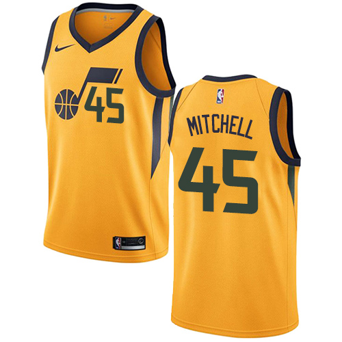 Jazz #45 Donovan Mitchell Elite 2024 Statement NBA Jersey - Yellow