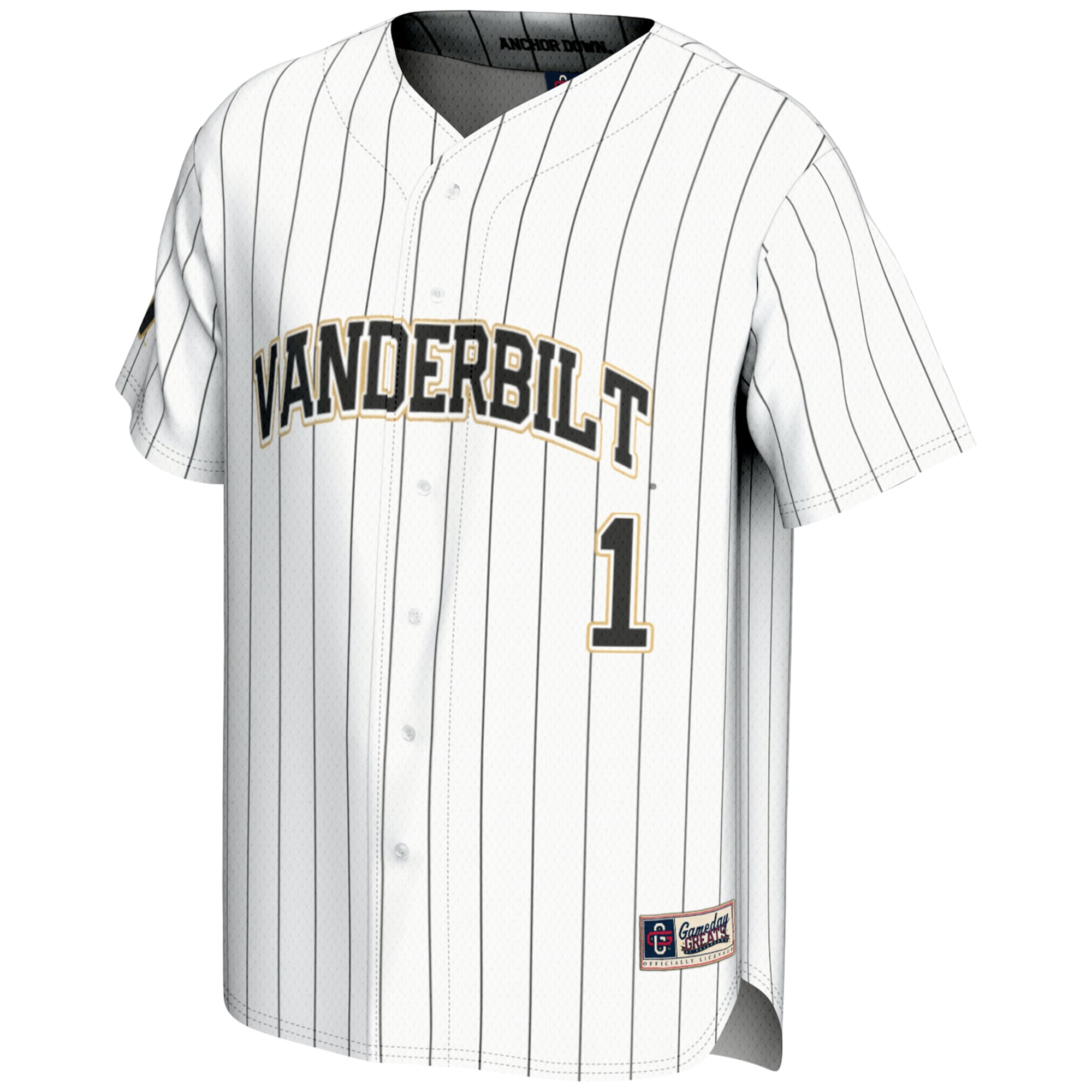[DDG] Vanderbilt Commodores GameDay Greats Youth Lightweight Baseball Jersey - White