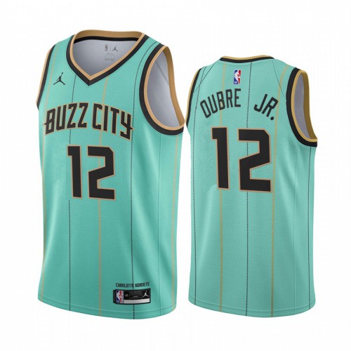 Hornets #12 Kelly Oubre Premium 2020 City NBA Jersey - Green Swingman