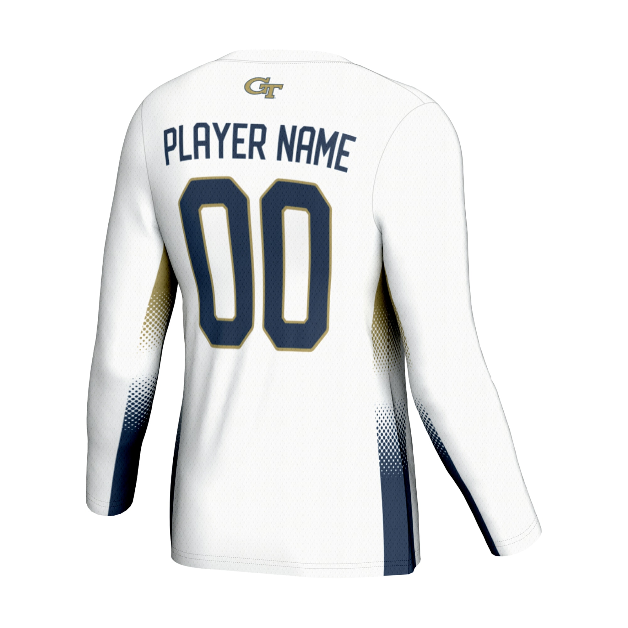 [NJP] Georgia Tech Yellow Jackets GameDay Greats Unisex NIL Lightweight Volleyball Jersey - White