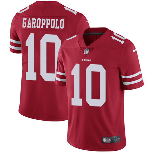 NFL 49ers #10 Jimmy Garoppolo Red Limited Jersey - High Quality