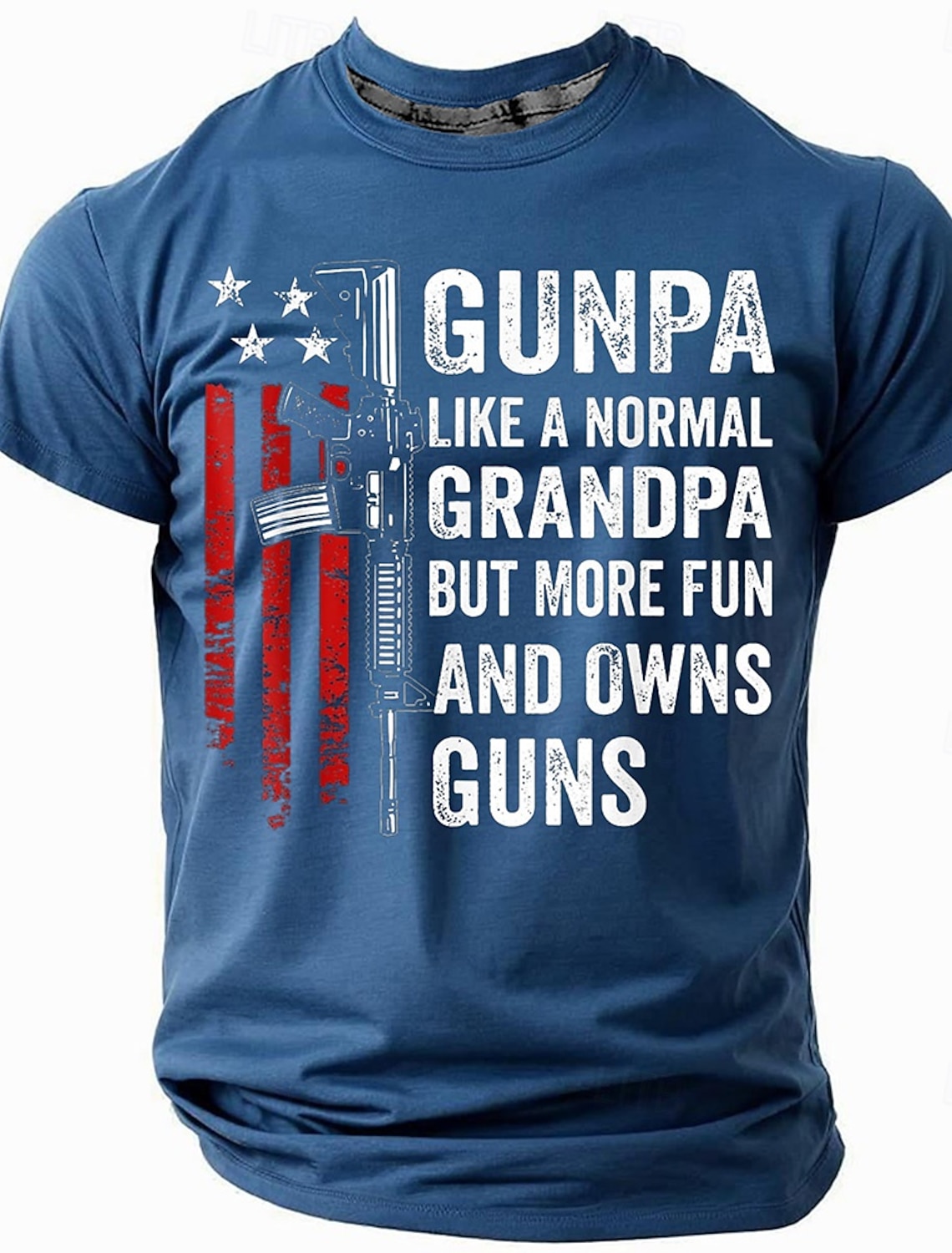 4th of July 2026 250th Memorial Day Men's Patriotic Vintage Retro Patriot 3D Print US Flag Veteran Crew Neck Short Sleeve T-Shirt