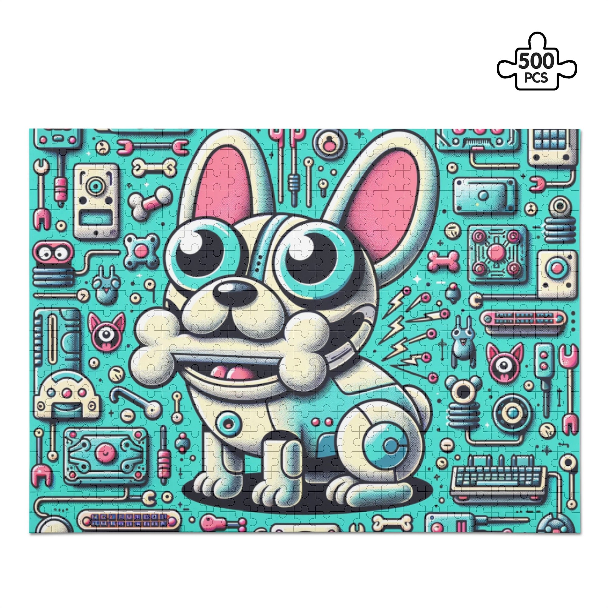 French Bulldog Hank 500 Piece Wooden Puzzle Frenchie Pet Item