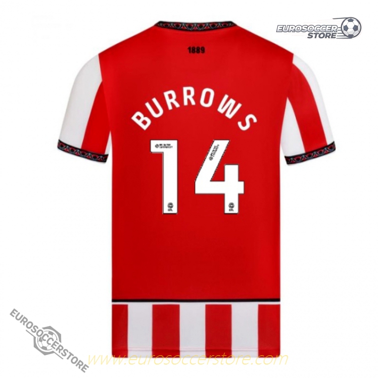 Sheffield United 25-26 Home Jersey with BURROWS 14