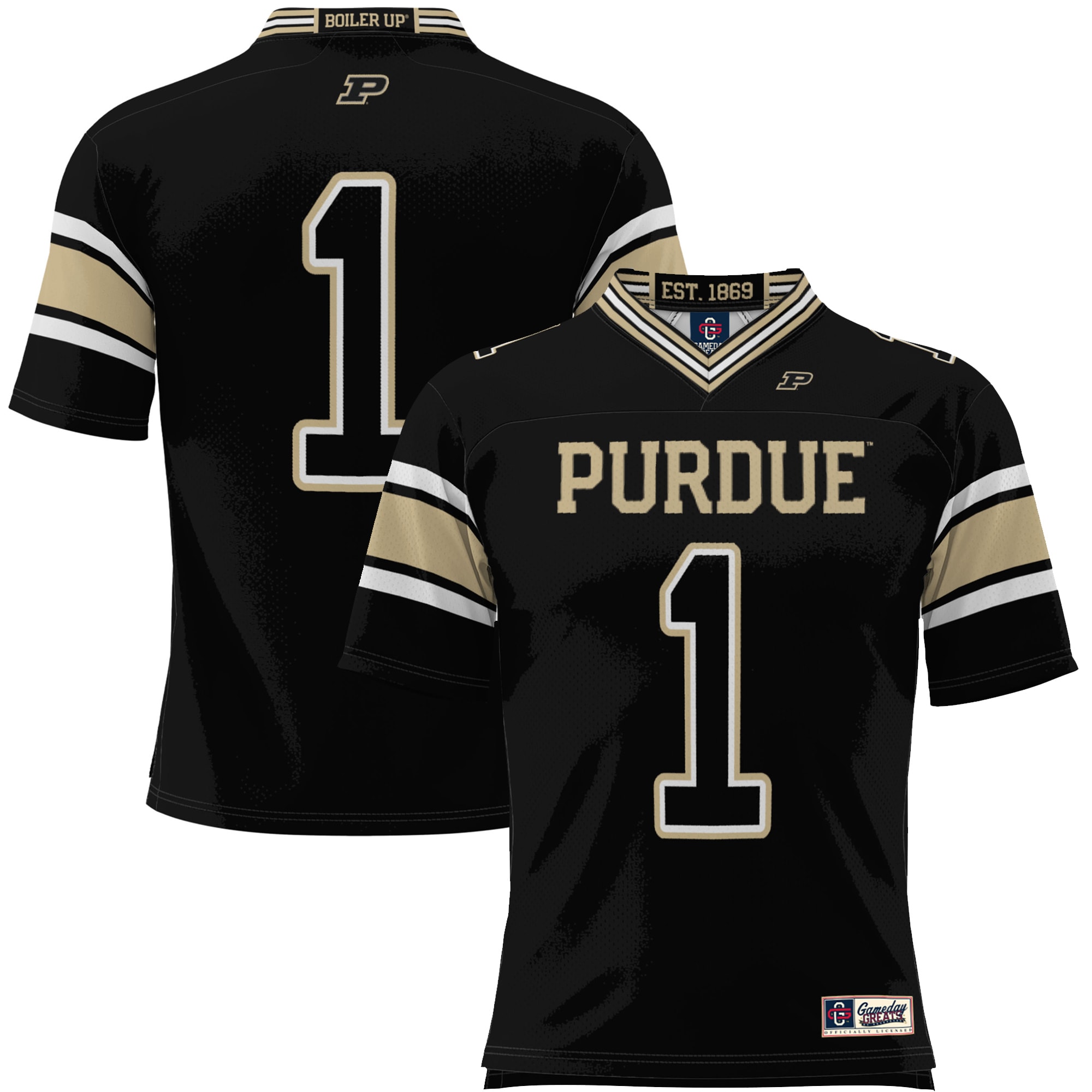 #1 Purdue Boilermakers GameDay Greats Endzone 2026/2027 Football Jersey - Black
