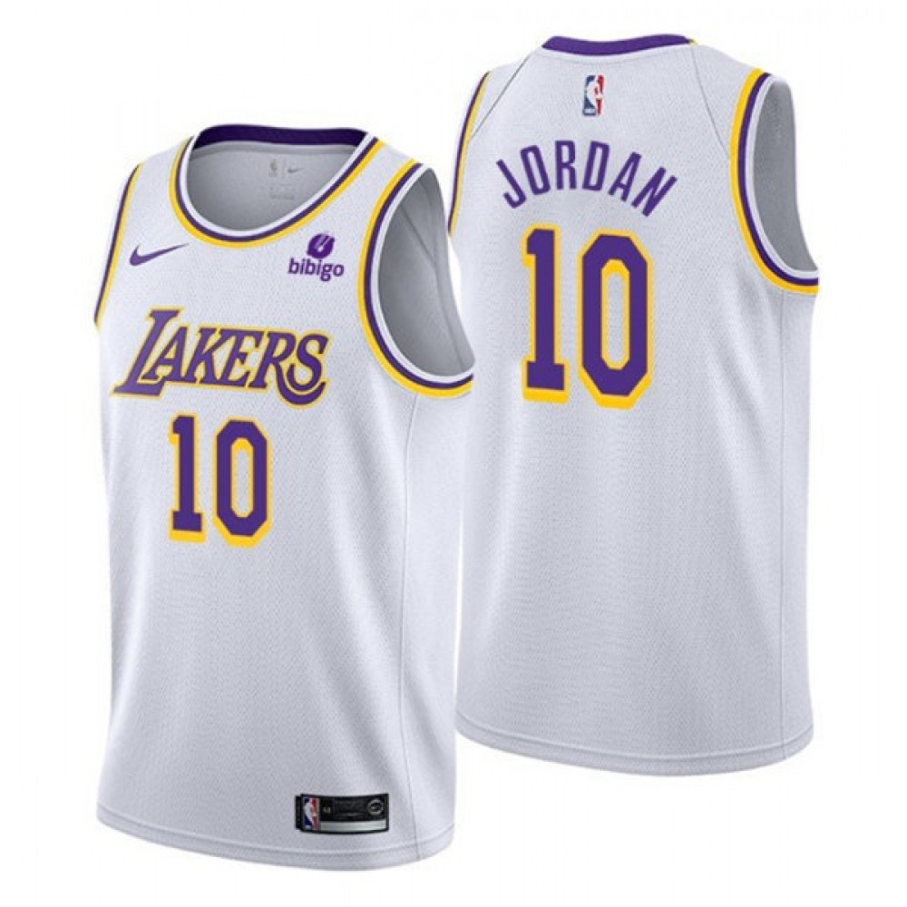 Budget-Friendly Men's LAL #10 Deandre White Basketball Jersey