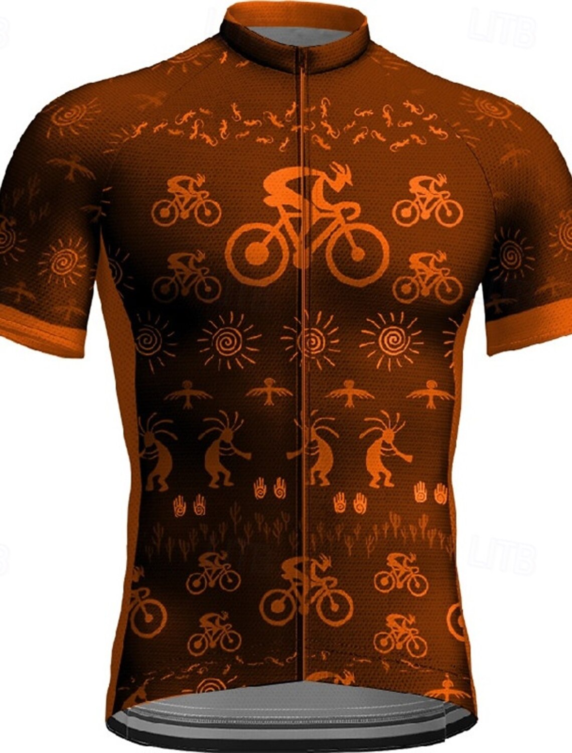 Men's Cycling Jersey Graphic Short Sleeve Bike Tee Tshirt with 3 Rear