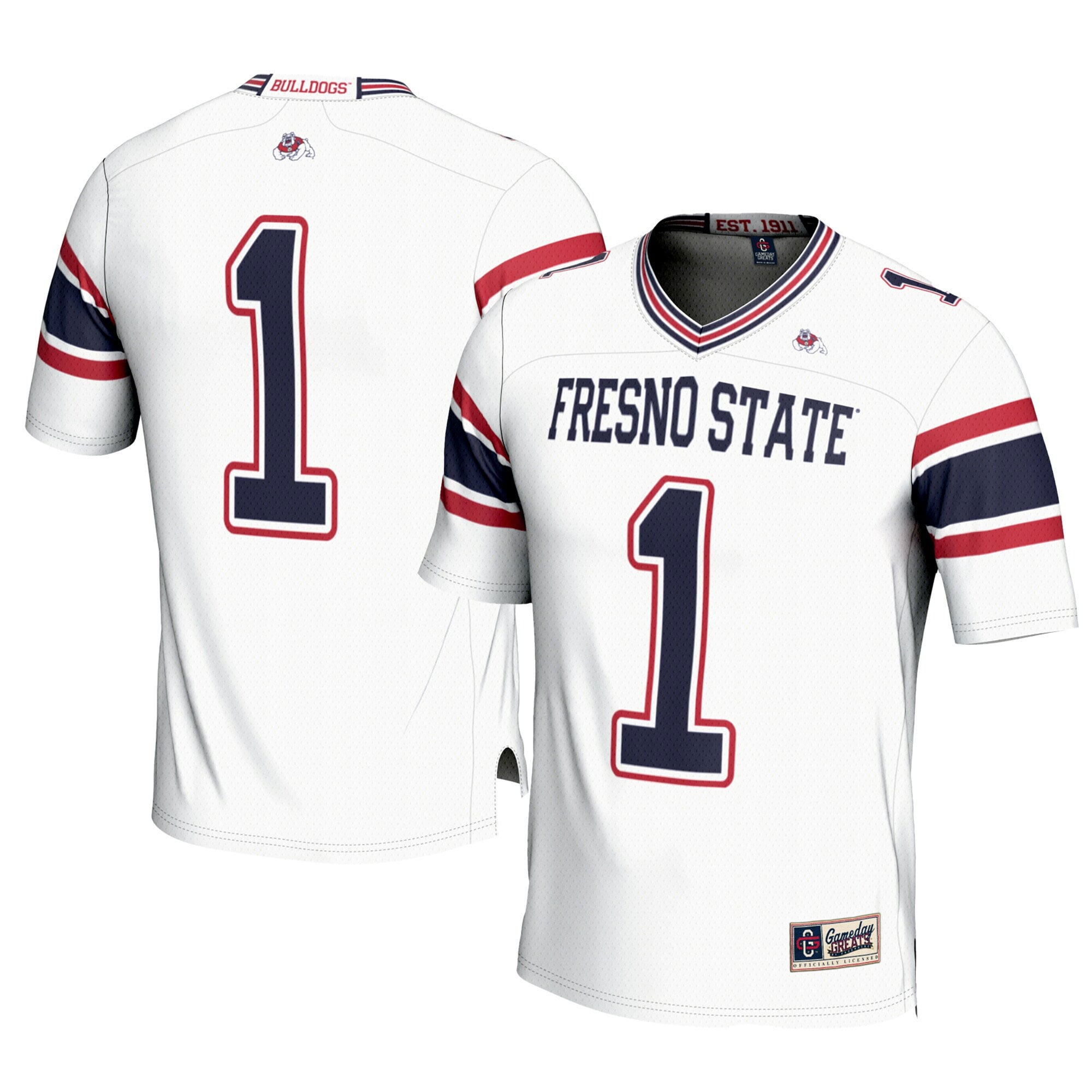 #1 Fresno State Bulldogs GameDay Greats Youth 26/27 Football Jersey?�C White