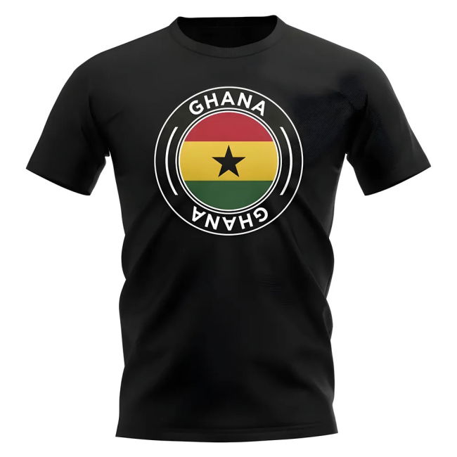 Ghana Football Badge T-Shirt (Black)