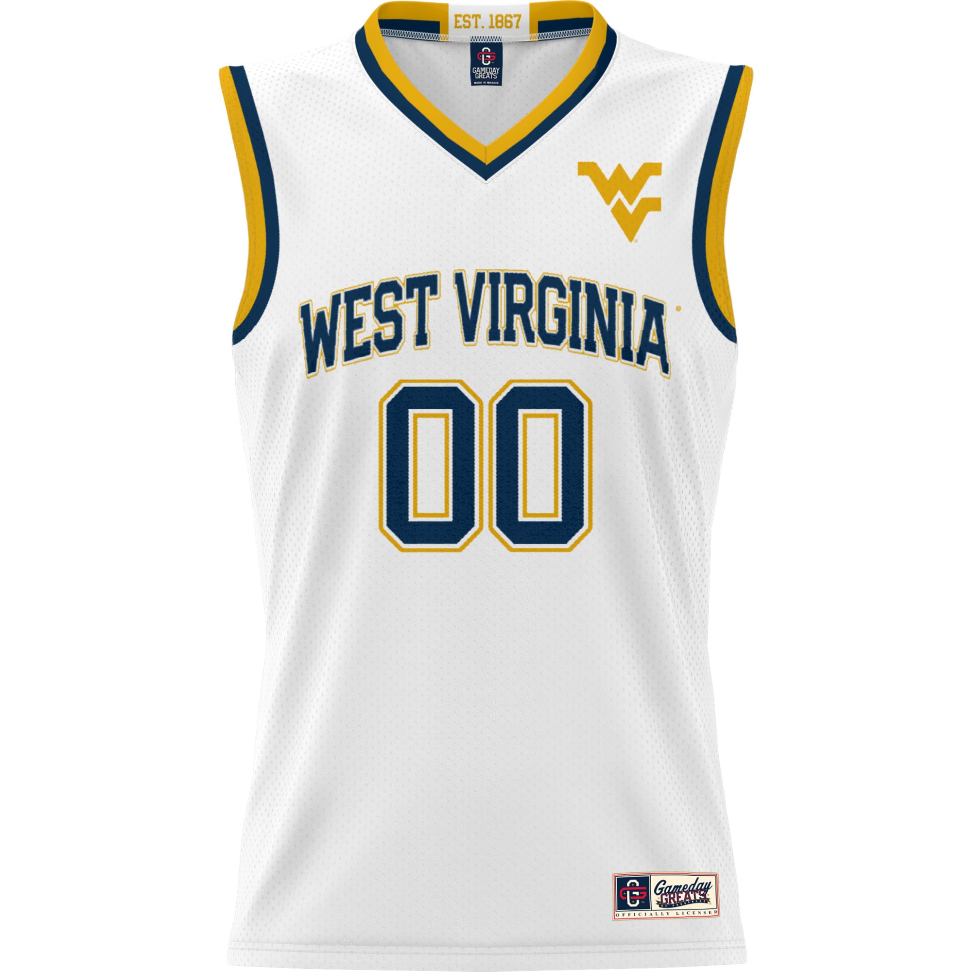 [DDG] West Virginia Mountaineers GameDay Greats Unisex Lightweight NIL Pick-A-Player Women's Basketball Jersey - White