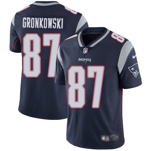 Authentic NFL NE Patriots #87 Rob Gronkowski Navy Limited Jersey