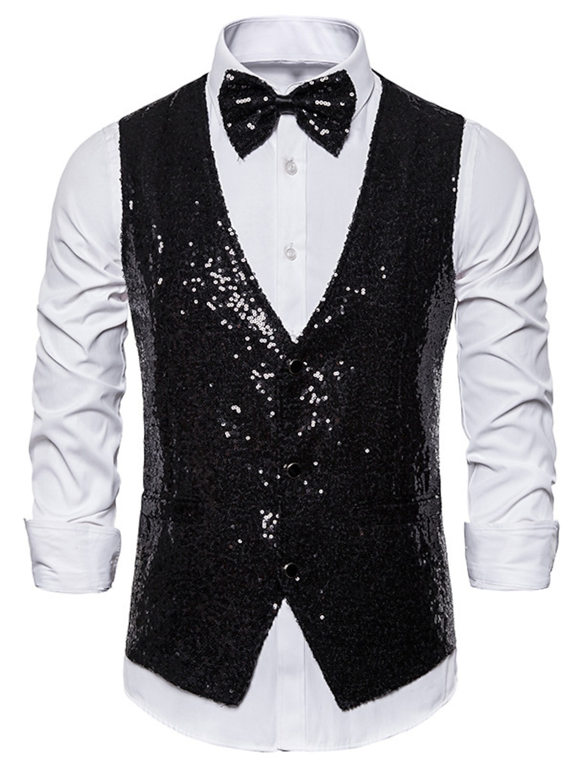 Men's Vest Gilet Wedding Party / Evening Going out Streetwear Casual