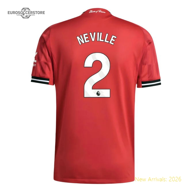 2025-2026 Man Utd Home Football Jersey (Neville 2) Supporter Version