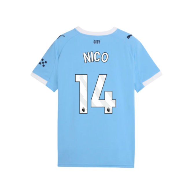 2025-2026 Man City Shirt (Kids) (Nico 14) (Kids) | Sale Price
