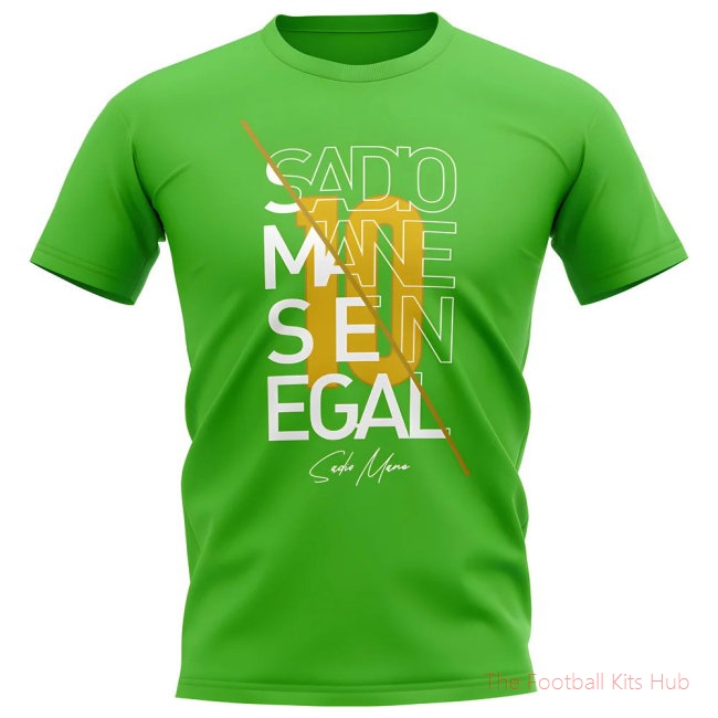 Sadio Mane Senegal Graphic Signature T-Shirt (Green)