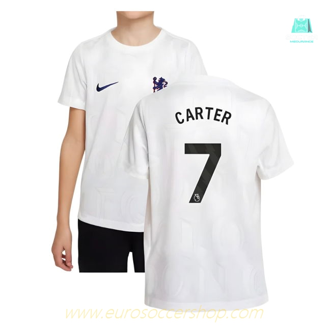 2025-2026 Chelsea Pre-Match Shirt (White) - Kids (Carter 7)