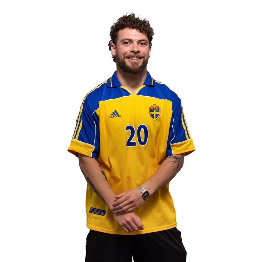 [EFKS] 2000 Sweden Size XL LARSSON 20 Home Jersey (8/10)