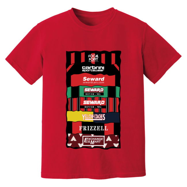 Bournemouth Sponsor History T-Shirt (Red) | Comfortable | Performance