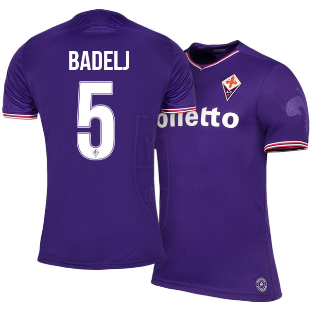 Match Quality Fiorentina Home 201718 5 Milan Badelj Soccer Jersey