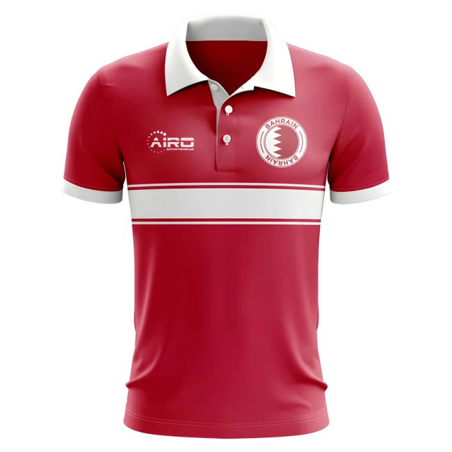 World-Class Bahrain Concept Stripe Polo Shirt (Red) Aero-Dynamic