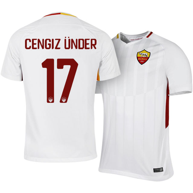 Durable Roma Away 201718 Cengiz Under 17 Soccer Jersey Shirt