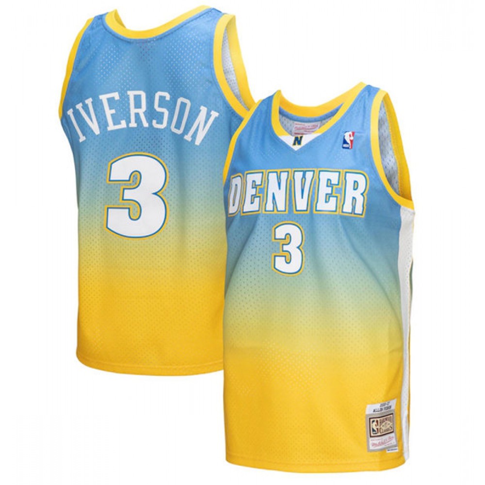 Durable Denver Nuggets 3 Blue Jersey - - NBA Collection