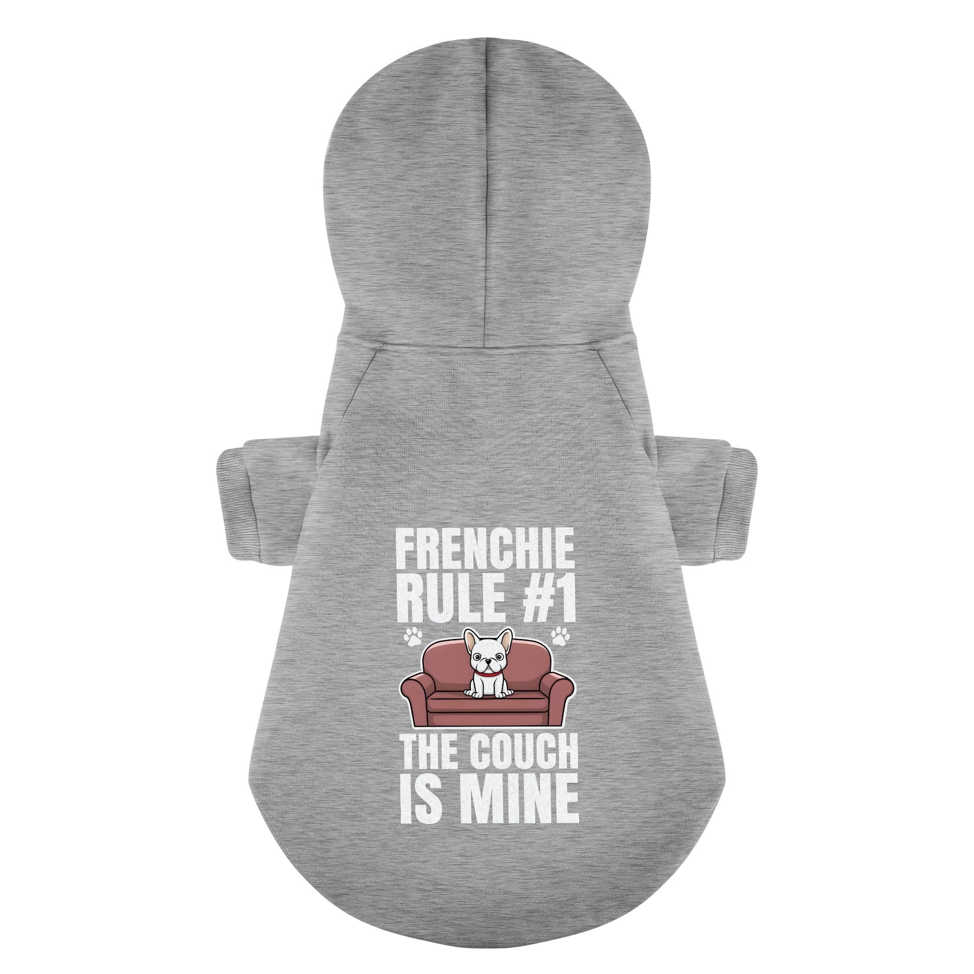 Frenchie rule #1: The couch is mine - Personalized French Bulldog Hoodies with Funny Quotes – Stylish, Cozy, and Premium 100% Cotton