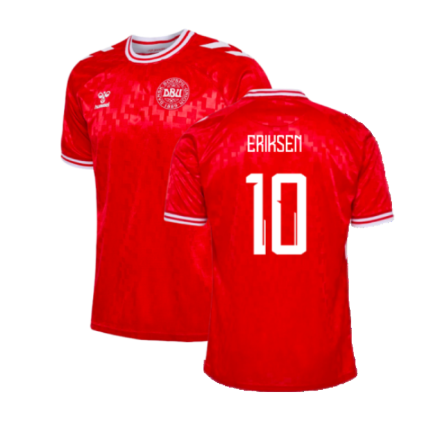 Authentic 2024-2025 Denmark Home Durable Soccer Player Durable High