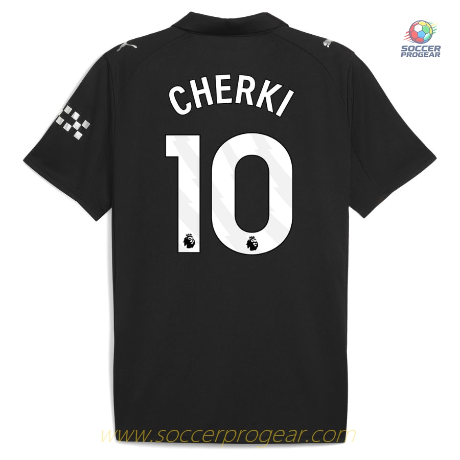 Manchester City Away Team Football Jersey 2025-26 Edition Cherki