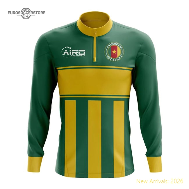 Elite Indomitable Lions Concept Football Half Zip Midlayer Top (gre