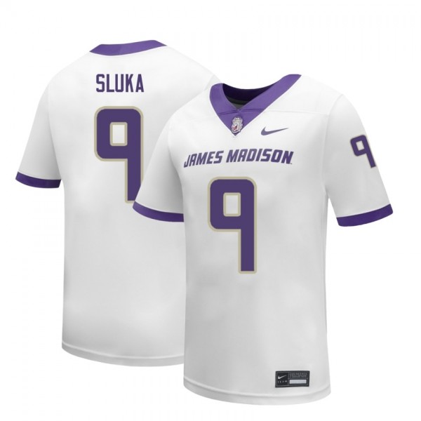Men Top Program #9 Matthew Sluka White Authentic Jersey