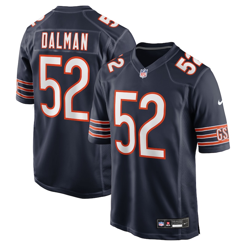None Drew Dalman CHI Bears Powerful Durable Jersey Game Day Wear