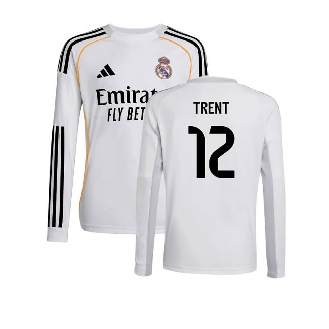 Real Madrid Long Sleeve Home Shirt 2025-2026 edition (Kids