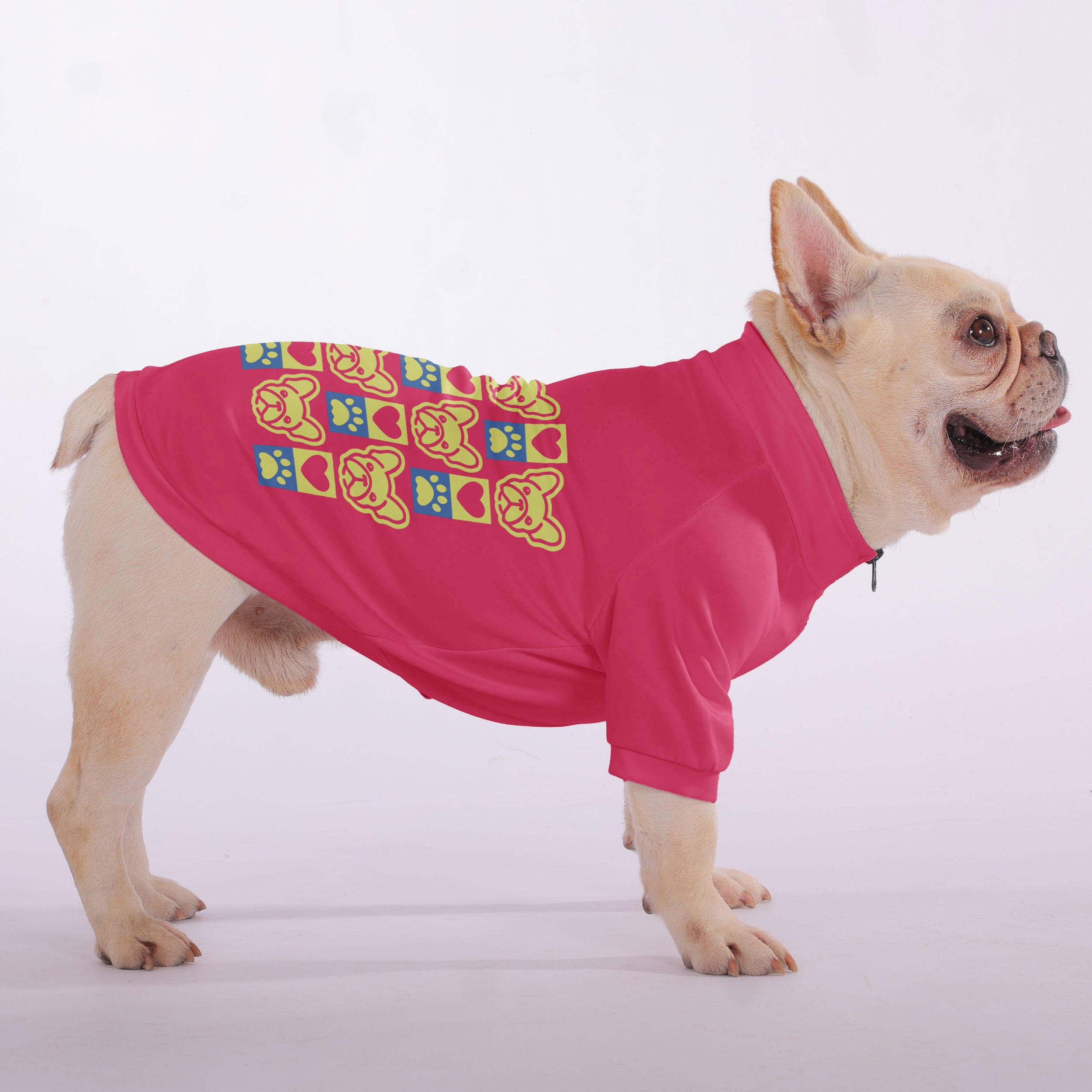 French Bulldog Muffin Snuggly Zip Up Sweatshirt For French Bulldogs Durable Dog Item