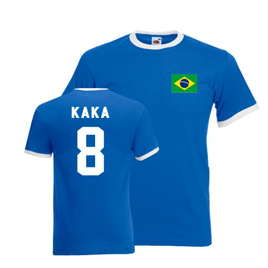Quality Kaka Brazil Ringer Tee (Blue) High Kit Team Athletic