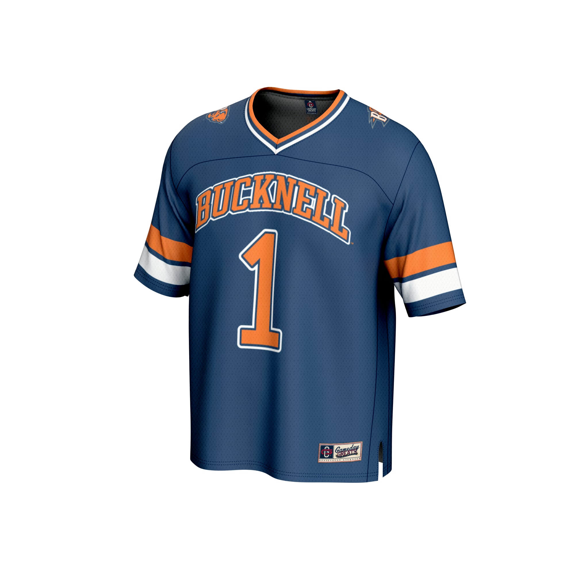 Youth #1 Blue Bucknell Bison Lightweight Collegiate Football Fashion Jersey